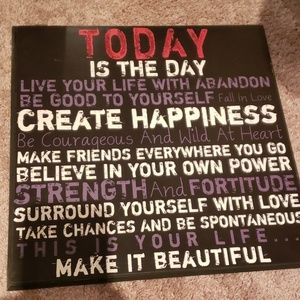 Today is the Day Wood Sign